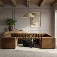 Load image into Gallery viewer, Rummi - Velvet Performance Fabric Upholstered Modular Sectional
