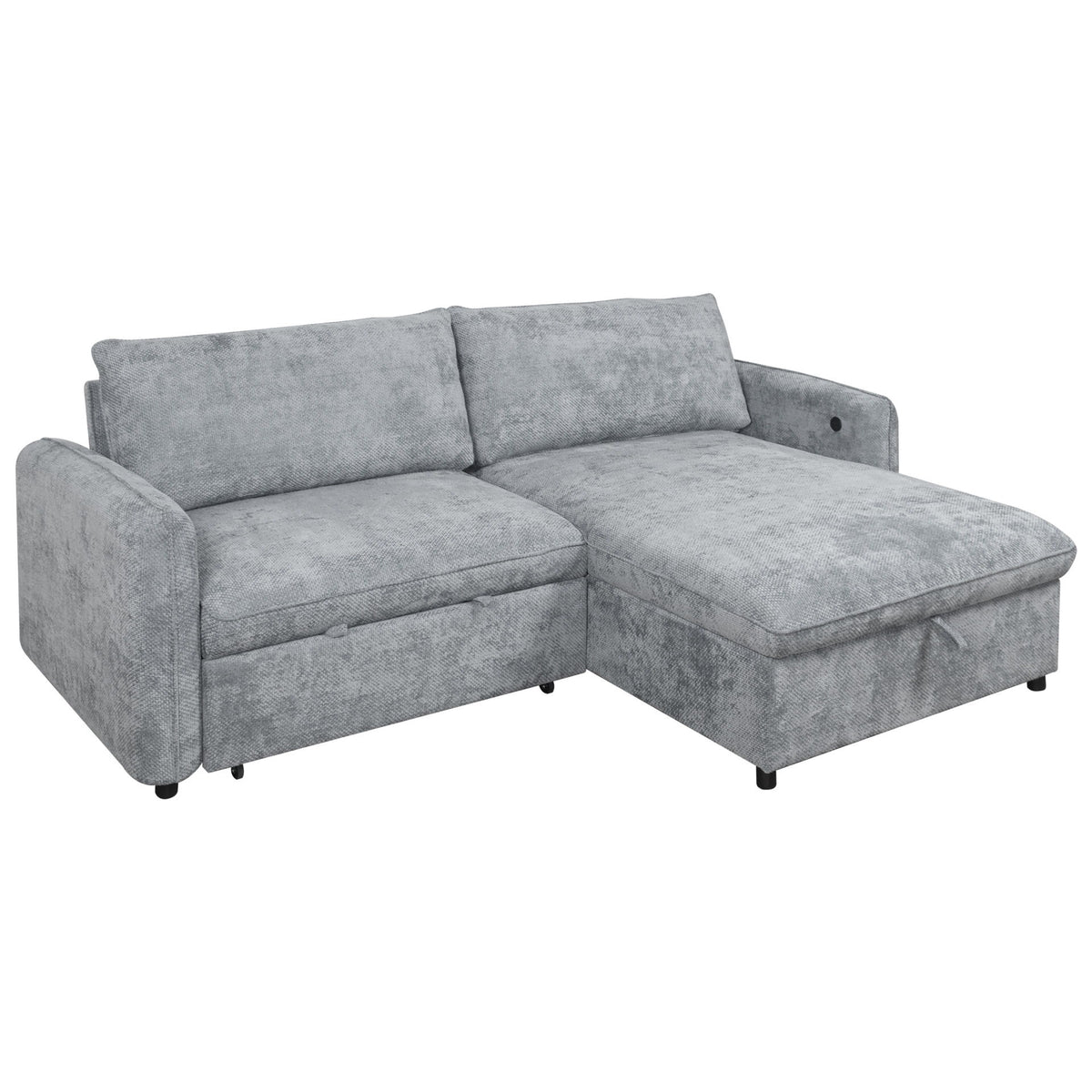 Finn - Storage Chaise - Gray