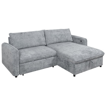 Finn - Storage Chaise - Gray