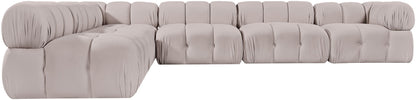 Orin - Velvet 6 Piece Modular L-Shaped Sectional