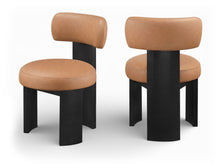 Load image into Gallery viewer, Atelier - Vegan Leather Upholstered Dining Chair (Set of 2) - Black Frame
