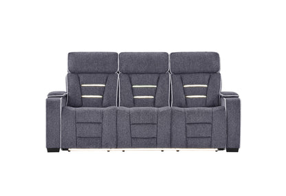 U1895 - P2 Reclining Sofa / Console Reclining Loveseat - Dark Gray