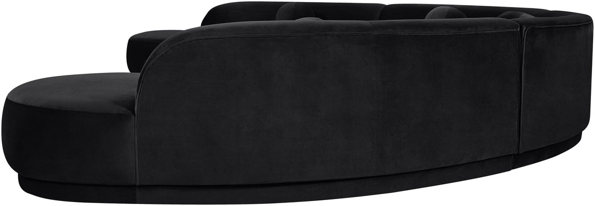 Avra - 189" Velvet Performance Fabric Upholstered Sectional