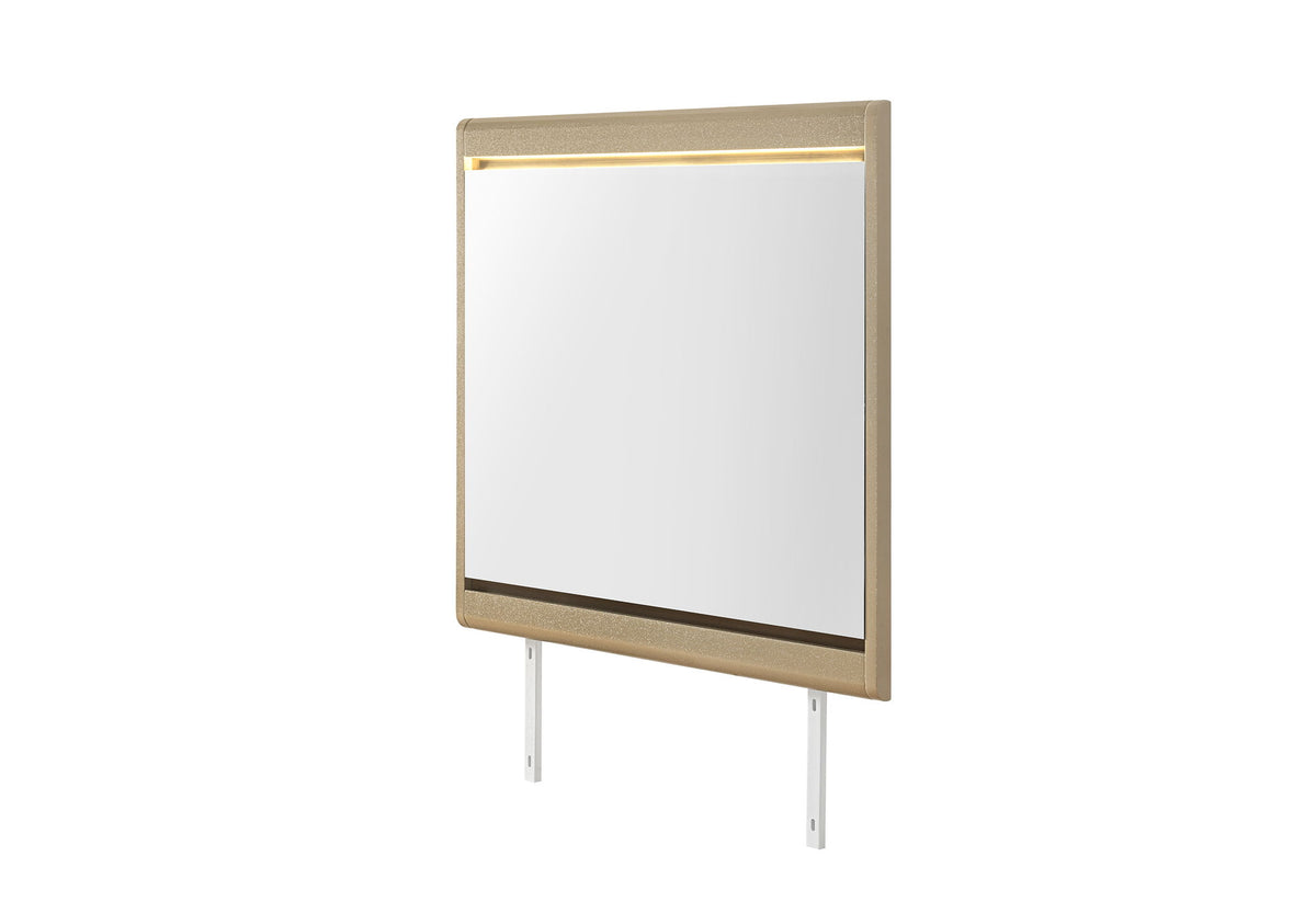 Genesis - Mirror With LED - Gold