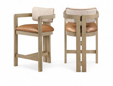 Load image into Gallery viewer, Ravina - Upholstered Counter Stool With Stained Natural Base
