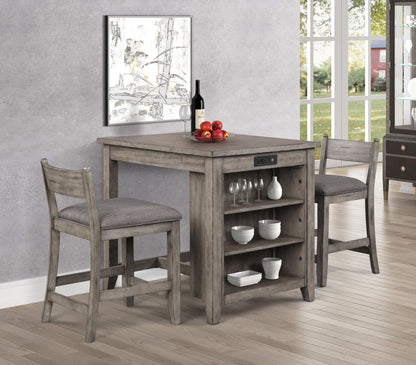 Hartford - Storage End Gathering Table - Rustic