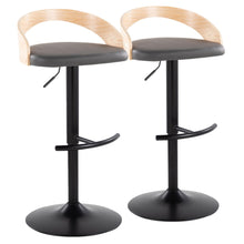 Load image into Gallery viewer, Grotto - Contemporary Adjustable Barstool With Swivel &amp; Rounded T Footrest (Set of 2)
