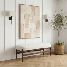 Load image into Gallery viewer, Briar - Faux Sheepskin Upholstered Bench
