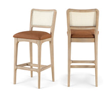 Load image into Gallery viewer, Atrium - Upholstered Bar Stool (Set of 2) - Brushed Natural Frame
