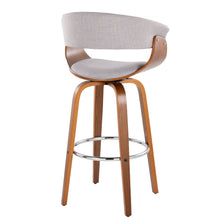 Load image into Gallery viewer, Vintage Mod - Mid Century Modern Fixed Height Barstool With Swivel With Round Footrest (Set of 2)
