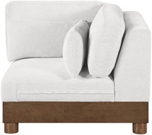 Load image into Gallery viewer, Turin - Chenille Fabric Upholstered Modular Corner Chair - Walnut Base
