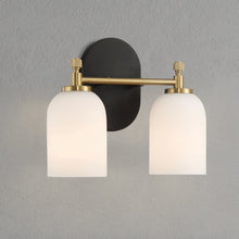 Load image into Gallery viewer, Vortex - 2 Lights Vanity In Style For Over Bathroom Mirror Wall Sconce - Black / Gold / White
