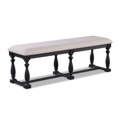 REGENT BENCH CHARCOAL BLACK - Ego Home Furniture
