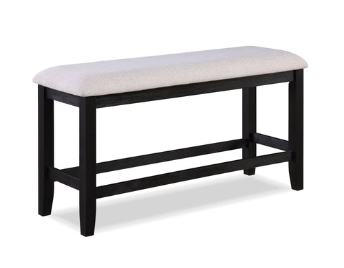 REGENT COUNTER HEIGHT BENCH CHARCOAL BLACK - Ego Home Furniture