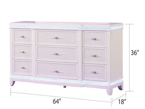 Galaxy Home Opium Dresser in White - Ego Home Furniture