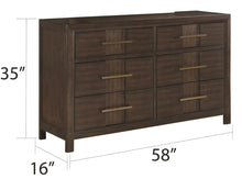 Load image into Gallery viewer, Galaxy Home Kenzo Dresser in Brown image
