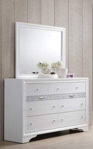 Galaxy Home Matrix 7 Drawer Dresser in White