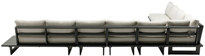 Maldives - 7 Piece Water Resistant Outdoor Patio Modular Sectional With Gray Base