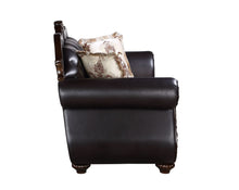 Load image into Gallery viewer, Maximus - Loveseat Frame, Cushion, Arms, Legs &amp; 3 Pillows - Dark Brown
