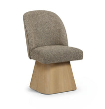 Load image into Gallery viewer, Marlowe - Linen Textured Fabric Upholstered Swivel Dining Side Chair - Stained Natural
