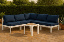 Load image into Gallery viewer, Nizuc - Outdoor Patio 5 Piece Modular Sectional With White Frame
