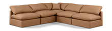 Load image into Gallery viewer, Indulge - Faux Leather 5 Piece Modular Corner Armless Sectional
