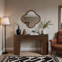 Load image into Gallery viewer, Astrid - Solid Wood And Oak Veneer Console Table

