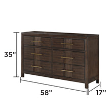 Load image into Gallery viewer, Kenzo - 6 Drawer Dresser - Walnut
