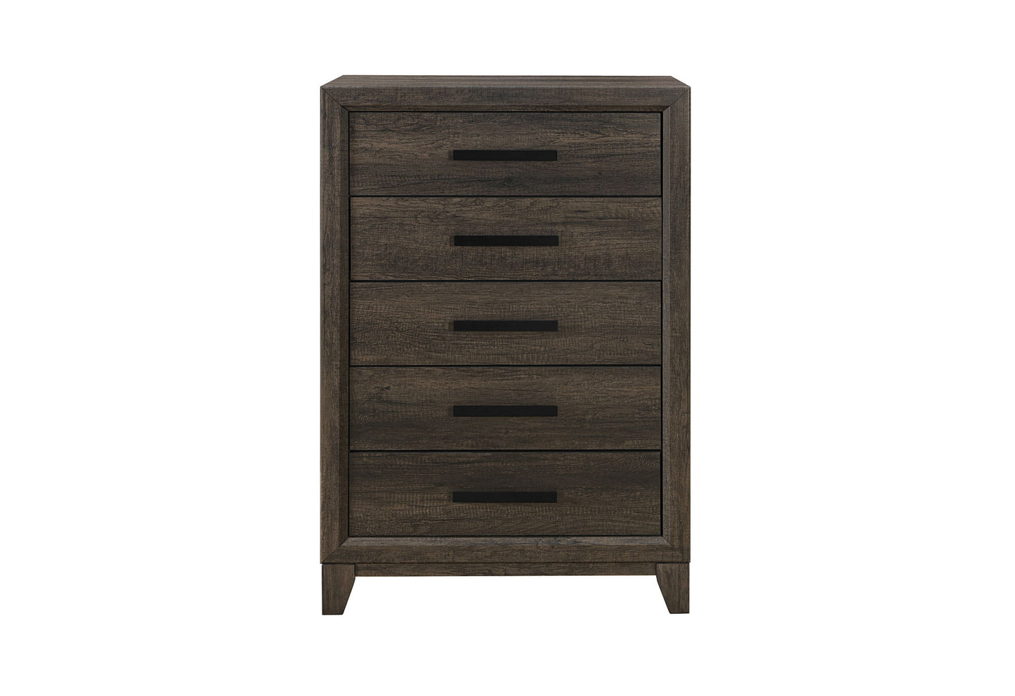 Harmony - 5 Piece Twin Bedroom Set (Bed, Dresser & Mirror, Nightstand, Chest) - Dark Brown