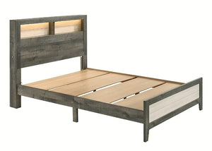 Crown Mark Furniture Rhett King Platform Bed in Gray - Ego Home Furniture