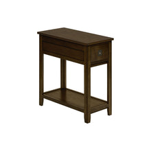 Load image into Gallery viewer, Accent End Table, 2 Tier, Narrow, Lamp, Storage Drawer, Charming Design
