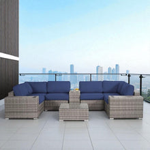 Load image into Gallery viewer, Modern Patio Rattan Sectional Set With Cushions
