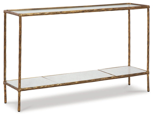 Ryandale - Console Sofa Table - Antique Brass Finish