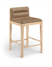 Load image into Gallery viewer, Ellis - Vegan Leather Upholstered Counter Stool (Set of 2) - Tan / Natural
