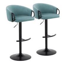 Load image into Gallery viewer, Claire - Contemporary Adjustable Barstool With Swivel With Rounded T Footrest (Set of 2)
