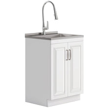 Load image into Gallery viewer, Darwin - Deluxe Laundry Cabinet With Pull-Out Faucet And Stainless Steel Sink
