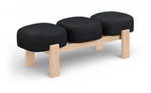 Load image into Gallery viewer, Woodcrest - Vegan Leather Upholstered Bench - Painted Natural Base
