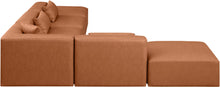 Load image into Gallery viewer, Cube - 6 Piece Modular Corner Armless Sectional - Cognac
