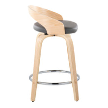 Load image into Gallery viewer, Grotto - Contemporary Fixed Height Counter Stool &amp; Swivel, Round Footrest (Set of 2)
