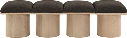 Pavilion - 4 Piece Modular Bench With Natural Base