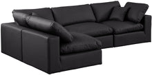 Load image into Gallery viewer, Comfy - 4 Piece Faux Leather Modular Armless Sectional
