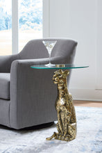 Load image into Gallery viewer, Vallain - Accent Table - Antique Gold Finish
