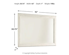 Load image into Gallery viewer, Willowton - Bedroom Mirror - Whitewash
