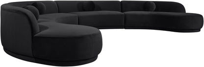 Avra - 189" Velvet Performance Fabric Upholstered Sectional