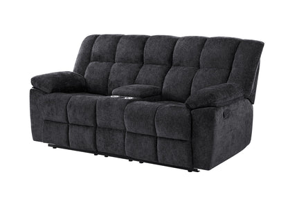 U6000 - Console Reclining Loveseat - Black