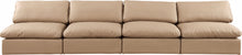 Load image into Gallery viewer, Comfy - Faux Leather Modular Armless Sofa 4 Pieces - Tan

