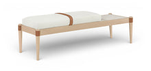 Load image into Gallery viewer, Nara - Linen Textured Fabric Upholstered Bench - Painted Natural

