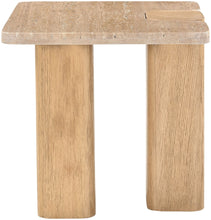 Load image into Gallery viewer, Ravenna - Genuine Fabric Travertine And Oak Wood Table
