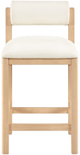 Load image into Gallery viewer, Roundhill - Faux Leather Counter Stool - Natural Frame
