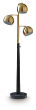 Load image into Gallery viewer, Sorcha - Metal Floor Lamp - Gold Finish / Black

